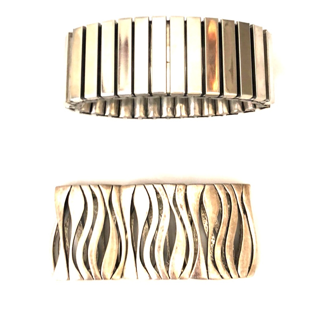 Two vintage silver bracelets